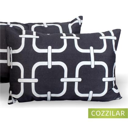 Imagem de Kit 10 Fronha Avulsa Malha Estampada 100% Algodão Com Zíper