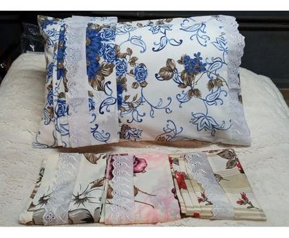 Imagem de Kit 10 Fronhas Estampadas Pra Travesseiro Poliester Atacado