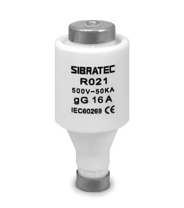 Imagem de Kit 10 Fusíveis Diazed Retardado RO21 16A 500V 50kA Sibratec