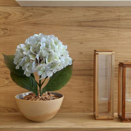 Imagem de Kit 10 Galhos de Flor Hortênsias Artificial para Composição de Quadros Rosa ou Branca - DE3623