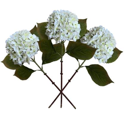 Imagem de Kit 10 Galhos de Flor Hortênsias Artificial para Composição de Quadros Rosa ou Branca - DE3623