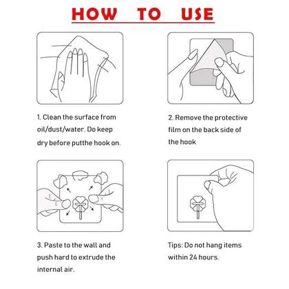 Imagem de Kit 10 Ganchos Transparente Parede Adesivos Sem Furos Casa Organizador Multiuso