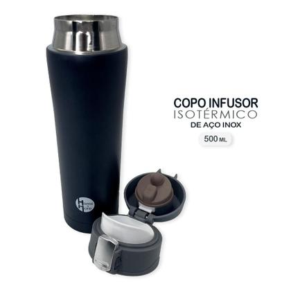 Imagem de Kit 10 Garrafas Isotérmica com Tampa 500ml