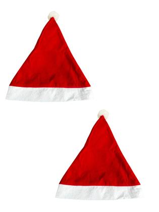 Imagem de Kit 10 Gorros Papai Noel Em Feltro C/ Pom Pom Fantasia Natal