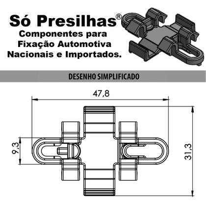 Imagem de Kit 10 Grampos Presilhas Spoiler Caixa Ar Lateral Corsa Hatch Wind 94 95 96 97 98 99 2000 2001