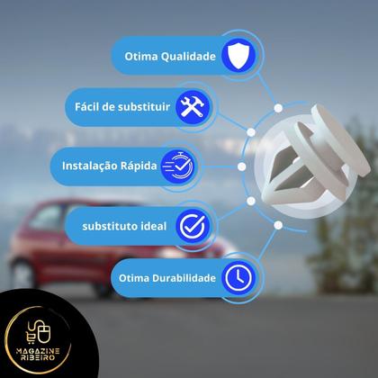 Imagem de Kit 10 Grampos Retrovisor Lateral Celta Corsa Cobalt Tigra