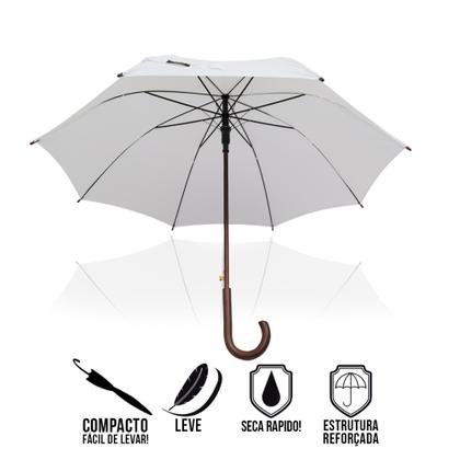 Imagem de KIT 10 Guarda Chuva Automático Portaria Reforçado Contra Vento 2205