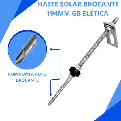 Imagem de Kit 10 haste Brocante 194mm com Chapa Reta e parafuso inox