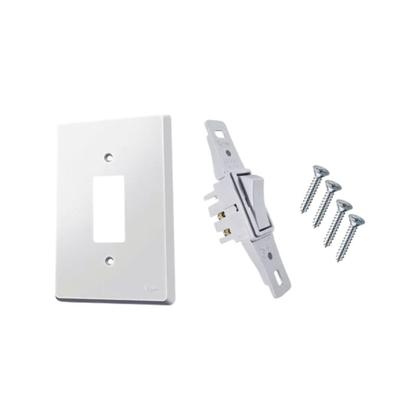 Imagem de Kit 10 interruptor 1 tecla simples c/placa 10a gelo radial