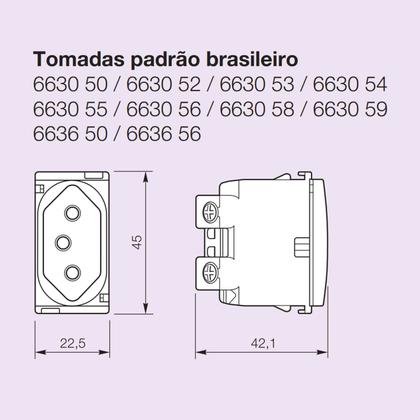 Imagem de Kit 10 Interruptor 20a Branco Borne Parafuso 2p+t Legrand Nereya 663056