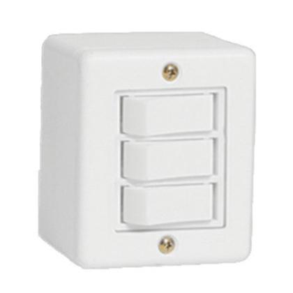 Imagem de Kit 10 Interruptor Simples Triplo Sobrepor 6A Sistema X Box