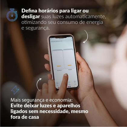 Imagem de Kit 10 Interruptor Smart Wifi 2.4GHz Alexa 1 Botão e Tomada 4x2 Bivolt Branco291990626-10 Neo Avant