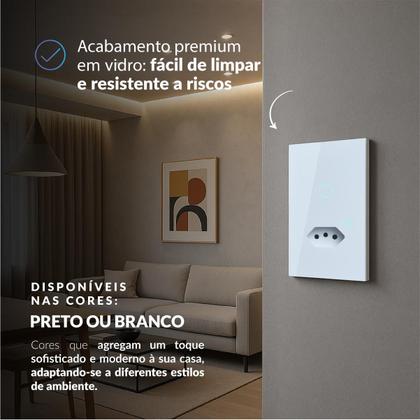 Imagem de Kit 10 Interruptor Smart Wifi 2.4GHz Alexa 1 Botão e Tomada 4x2 Bivolt Branco291990626-10 Neo Avant