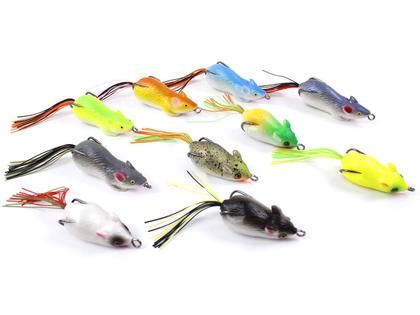 Imagem de Kit 10 Iscas Artificiais Ratinhos 5cm/6,5cm + Estojo - Cmik