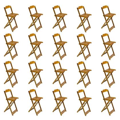 Imagem de Kit 10 Jogos de Mesa Bistrô de Madeira com 2 Cadeiras Dobravel Ideal para Bar e Restaurante Mel