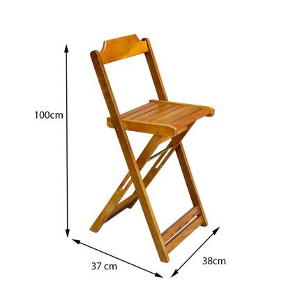 Imagem de Kit 10 Jogos de Mesa Bistrô de Madeira com 2 Cadeiras Dobravel Ideal para Bar e Restaurante Mel