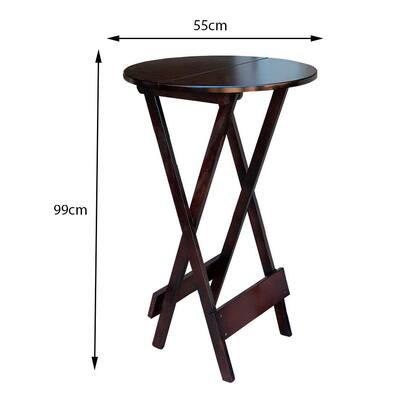 Imagem de Kit 10 Jogos de Mesa Bistrô de Madeira com 4 Cadeiras Dobravel Ideal para Bar e Restaurante Imbuia