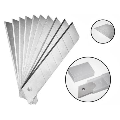 Imagem de Kit 10 Lâminas Largas 18mm Para Estilete Profissional