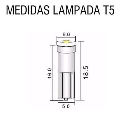 Imagem de Kit 10 Lâmp. Pinguinho T5 1 LED Super Brilho 12V - 10un