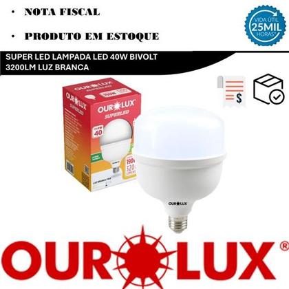 Imagem de Kit 10 Lampada Bulbo 40w Branco Frio 6500k Alta Potencia E27