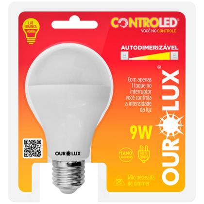 Imagem de Kit 10 Lampada Controled Auto Dimerizavel 9w Luz Amarela 2700K