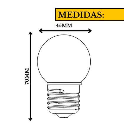 Imagem de Kit 10 Lâmpada Led Bolinha 3w E27 Penteadeira Camarim Varal Espelho Abajur Lustre Branco Frio ou Quente 127v Ou 220v