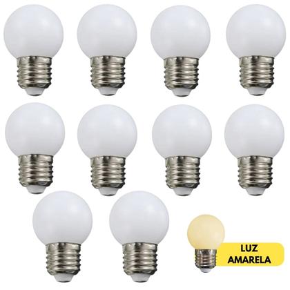 Imagem de Kit 10 Lâmpada Led Bolinha 3w E27 Penteadeira Camarim Varal Espelho Abajur Lustre Branco Frio ou Quente 127v Ou 220v