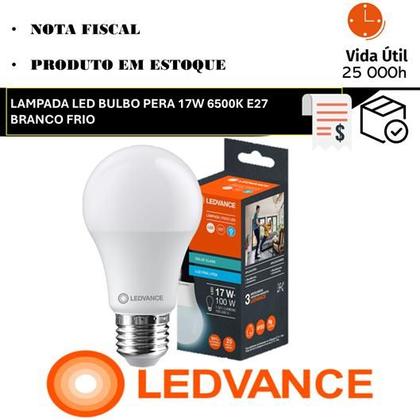 Imagem de Kit 10 Lampada Led Bulbo 17w Branca Fria 6500K Bivolt E27