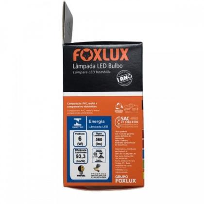 Imagem de Kit 10 lampada led bulbo a60 6w e27 3000k amarela bivolt foxlux