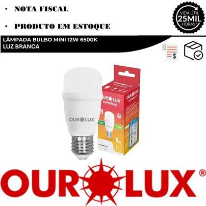 Imagem de Kit 10 Lampada Superled Bulbo Mini T 12w Luz Branca 6500k Bivolt E27