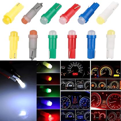 Kit 10 Lâmpadas de Led Pinguinho 1 Led T5 Painel Carro Moto Azul Amarelo Branco Vermelho Verde - Lumi Imagem de Kit 10 Lâmpadas de Led Pinguinho 1 Led T5 Painel Carro Moto Azul Amarelo Branco Vermelho Verde