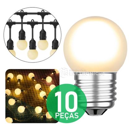 Imagem de Kit 10 Lâmpadas Led Bolinha Decorativa G45 3w Super Resistente 61268