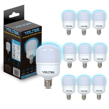 Imagem de Kit 10 Lâmpadas Led Bulbo 40w 6500k Volter Alta Potência Cor Da Luz Branco-frio 110v/220v E27 3200lm