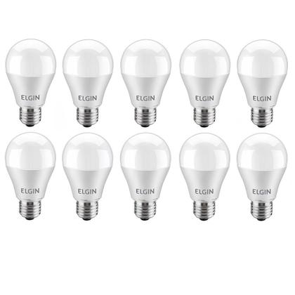 Kit 10 Lâmpadas Led Bulbo 9w E27 Branco Frio Inmetro Elgin Imagem de Kit 10 Lâmpadas Led Bulbo 9w E27 Branco Frio Inmetro Elgin