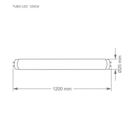 Imagem de Kit 10 Lâmpadas Tubo Led T8 20,5w 120cm G13 Taschibra Bivolt 3000k Luz Quente
