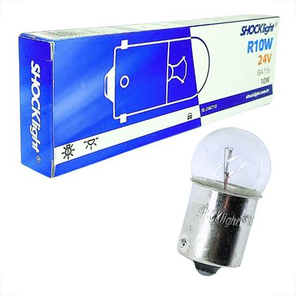 Imagem de Kit 10 Lampadas Veiculos Pesados Halogena 24v Standart Onibus Caminhao Luz Branca Farol Alto Baixo