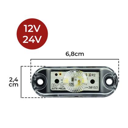 Imagem de Kit 10 Lanternas De Placa Degrau Caminhão Baú Led Bivolt