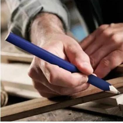 Imagem de Kit 10 Lápis Carpinteiro Azul Marceneiro Pedreiro Obra