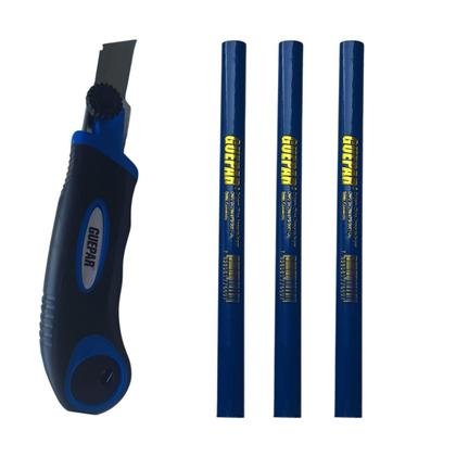 Imagem de Kit 10 Lápis Carpinteiro Azul Marceneiro Pedreiro Obra