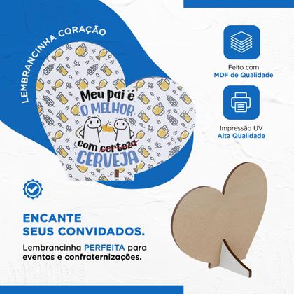 Imagem de Kit 10 Lembrancinhas Dia Dos Pais Mdf Coração