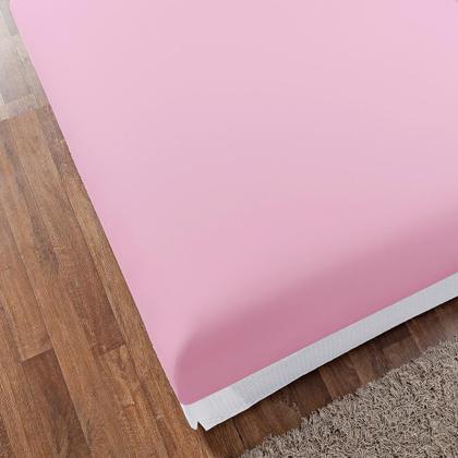 Imagem de Kit 10 Lençol Liso Elástico Soft Queen Macio Poliéster Rosa