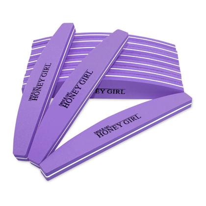 Imagem de Kit 10 Lixa Polidora Buffer Bumerangue Unhas Gel Honey Girl