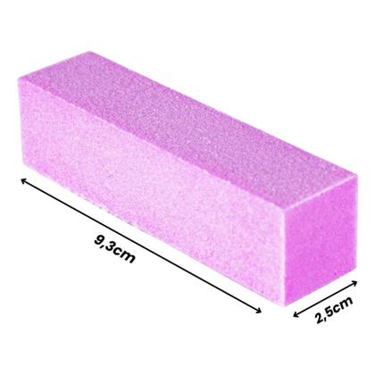 Imagem de Kit 10 Lixas Bloco Rosa Polidora Fecha Poros Polir Unhas Honey Girl