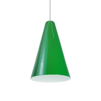 Imagem de Kit 10 Luminária Pendente Cone Com Interior Branco Brilho Com Fiação 110/220v