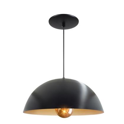 Imagem de Kit 10 Luminária Pendente Meia Lua 34cm Com Interior Cobre Com Fiação 110/220v