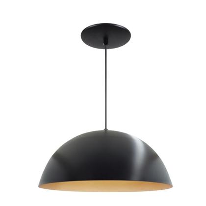 Imagem de Kit 10 Luminária Pendente Meia Lua 34cm Com Interior Cobre Com Fiação 110/220v