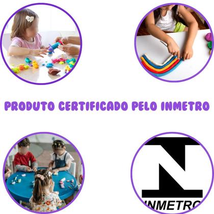 Imagem de Kit 10 Massinhas 4 Moldes Diver Massa de Modelar Cores Sortidas Diversão Brinquedo Divertoys Criança Presente Menino Menina