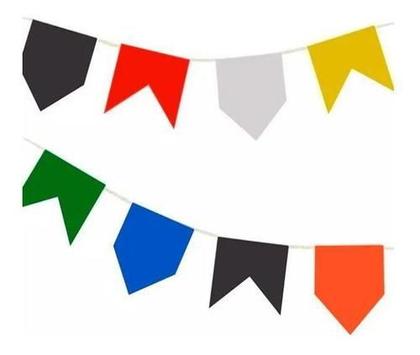Imagem de Kit 10 metros bandeirinha plástico decoração festa junina - loja do abençoado