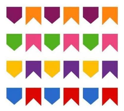 Imagem de Kit 10 metros bandeirinha plástico decoração festa junina - loja do abençoado