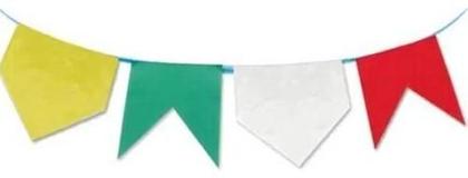 Imagem de Kit 10 metros bandeirinha plástico decoração festa junina - loja do abençoado